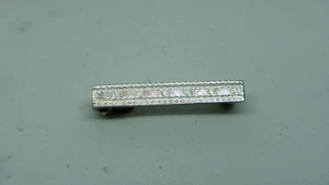 VINTAGE SOLID 14K WHITE GOLD 3/4" LINGERIE PIN - NICE - Picture 1 of 4