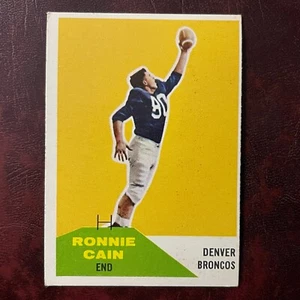 1960 Fleer AFL Set RONNIE CAIN #114 DENVER BRONCOS - VG-EX - Picture 1 of 2