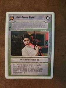 Leia's Sporting Blaster... Star Wars 1995 Decipher Uncommon CCG White Border