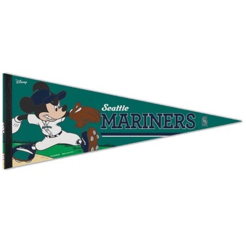 SEATTLE MARINERS MICKEY MOUSE DISNEY PREMIUM QUALITY PENNANT 12"X30" BANNER Cover