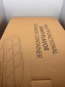 Snackle Box Container: Divided Serving Tray with Lid and Handle 8 NEW - Picture 1 of 4