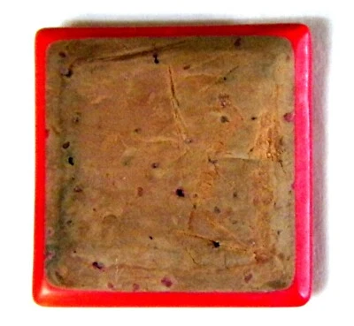 Bb CORK Laminate on CELLULOID OLD BUTTON Square Large - Image 1 of 2