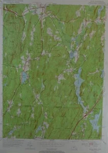 Wales Massachusetts antike original topografische Karte gedruckt 1952 19x27 - Bild 1 von 8