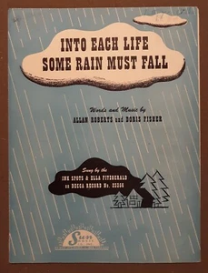 Into Each Life Some Rain Must Fall Vintage Piano Sheet Music 1944 - Picture 1 of 3