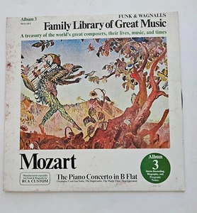 MOZART Piano Concerto B Flat LP Funk Wagnalls Family Library Great Music Album - Foto 1 di 2