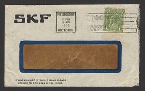 Australia 1936 SKF (Łożyska) Melbourne osłona reklamowa