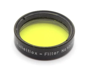Rolleiflex 28.5mm Drop-In Medium Yellow Filter - Cleaned and Checked - Picture 1 of 2