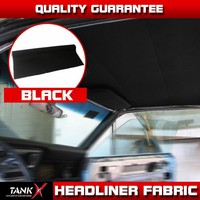 Black Cloth Headlining Foam Backed Ceiling Fabric Repair Material