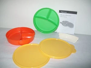 Tupperware Geteiltes Geschirrset mit Griff Baby Kleinkind Füttern Selten Neu - Bild 1 von 6