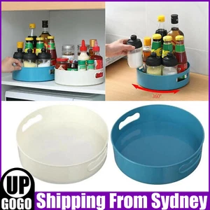 Round Rotating Storage Organiser Revolving Kitchen Condiment Rack Lazy Susan AU - Picture 1 of 13