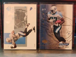 2001 Upper Deck SP Authentic & Ovation 2 Card Lot Eddie George #86 🏈 Titans HOF - Picture 1 of 5