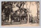 OH-Ohio Stone Building Behind the Trees Bikes Against Building Vintage Postcard
