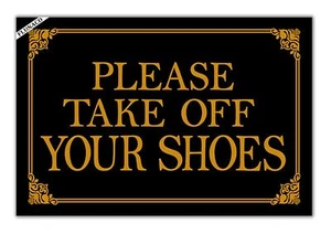 Funny Welcome Mats Please Take Off Your Shoes Mat Entrance Door Mat 23.6" x 1... - Picture 1 of 5