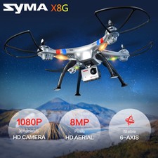 Syma X8G 2.4Ghz 6-Axis Gyro 4CH RC Drone Quadcopter 8MP 1080P HD Camera