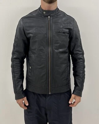 Asos Mens Leather Jacket Biker Moto Style size M - Image 1 of 4