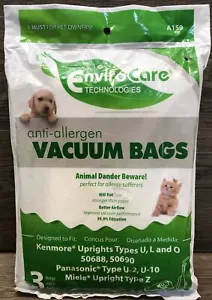 EnviroCare SACCHETTI SOTTOVUOTO di ricambio antiallergenici per Kenmore 50688, 50690 - Foto 1 di 2