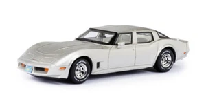 Chevrolet Corvette America 1980 4 porte, tetto chiuso argento 1/43 resina - Foto 1 di 8
