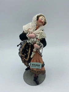 Vintage Roldan Barcelona Spain Spanish Doll 7” w/ Stand - Picture 1 of 11