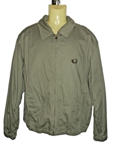 Chaqueta de algodón con cremallera completa Cutter & Buck para hombre verde oliva Bay Packers M - Imagen 1 de 4