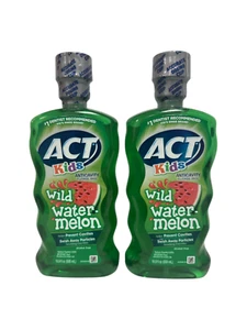 2 pk - Act Kids Anticavity Fluoride Rinse Wild Water Melon 16.9 fl oz - Picture 1 of 3
