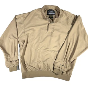 Zero Restriction 1/4 Snap Golf Pullover Sweater Wind Shirt Jacket Tan L Sz Large - Picture 1 of 18