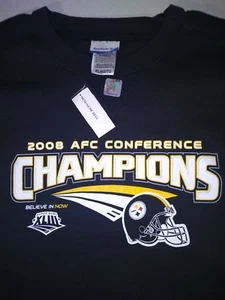 Reebok Pittsburgh Steelers 2008 AFC Conference Champion Sweatshirt - XL - NWT - Picture 1 of 3