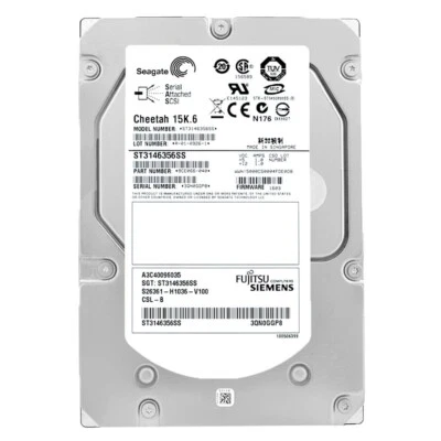 Disque Dur Fujitsu 146GB ST3146356SS 15000RPM SAS 3,5" Pouces A3C40096035 - Photo 1/4