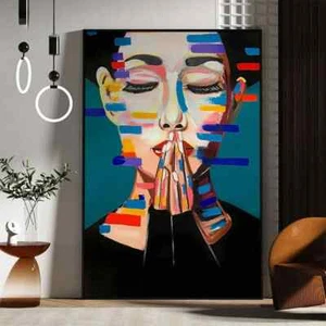Póster mural moderno minimalista y lujoso arte abstracto pintura sala de estar - Imagen 1 de 6