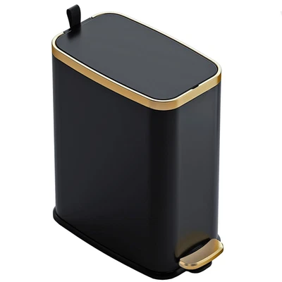 CEROELDA Small Bathroom Trash Can with Lid Soft Close-5L/1.3 Gal Slim Garbage Ca - Image 1 of 4