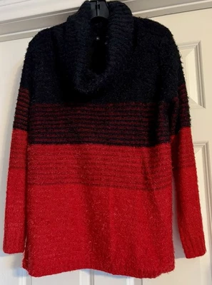 $54 ND New Directions Boho Capucha Difusa Cuello Talla L Manga Larga Pullover Túnica Foto 1 de 4
