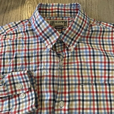 Duluth Trading Reg Fit Button Down Shirt Men’s Medium Striped Long Sleeve - Image 1 of 4