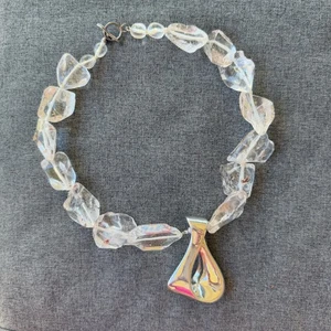 SSD Simon Sebbag Necklace Rock Quartz Crystal Stones 925 Sterling Silver Pendant - Picture 1 of 5