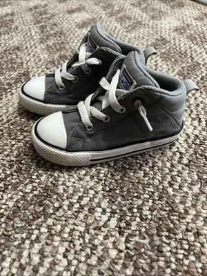 匡威 Converse Chuck Taylor All Star Axel 高帮鞋 学步儿童 8 码 灰色 — 第 1/4 张图片