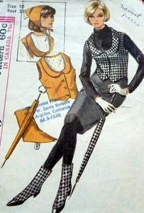 *LOVELY VTG 1960s SPATS SCARF & UMBRELLA CASE Sewing Pattern - Picture 1 of 2