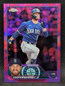 2023 Topps Chrome Update Magenta & Purple Lava Lamp Refractor /299 Cooper Hummel - Picture 1 of 2