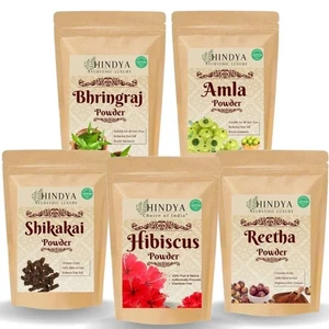 Amla Reetha Shikakai, Bhringraj und Hibiskus Pulver für Haare 250 gm - Bild 1 von 6