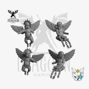 Cherubs x 4 - 28mm/32mm Spacke Knight Compatible Upgrade Bits (3 Pairs) - Picture 1 of 1