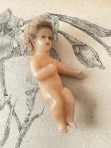 Ancien Jésus en cire avec cheveux - Crèche - Santon - Devineau? - Picture 1 of 6