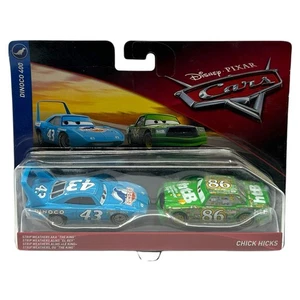 Disney Pixar Cars Dinoco 400 Strip Weathers The King Chick Hicks 2 Pack New - Picture 1 of 6
