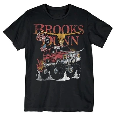 Camiseta Brooks & Dunn / CAMISETA COUNTRY BROOKE & DUNN METAL RODEO EE. UU. MONSTER TRUCK Foto 1 de 3