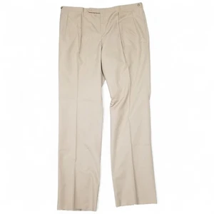 Jack Nicklaus Golden Bear Pants Mens 42 Khaki Pleated Dress Slacks Hart Marx - Picture 1 of 16