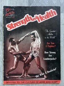 STRENGTH & HEALTH Magazine WEIGHTLIFTING + JIM THORPE + BIBLE APR 1938 VOL 6 N 4 - Picture 1 of 24