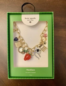 Kate Spade New York X Target Chunky Charm Statement Necklace Gold SHIPS TODAY - Picture 1 of 3