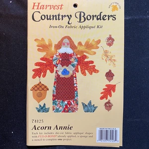 Country Borders Harvest Iron on Fabric Appliqué Kit Acorn Annie New - Picture 1 of 4