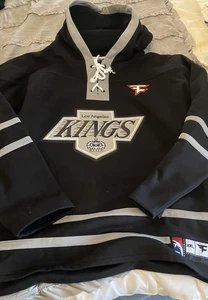 LOS ANGELES KINGS Hockey FAZE CLAN Black Hoodie XXL 2XL Sweatshirt NHL Free Ship - Picture 1 of 2