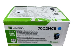 LEXMARK 70C2HCE 702 TONER ORIGINALE CIANO CS310n/CS410dn/CS510de [B BOX] - Foto 1 di 2