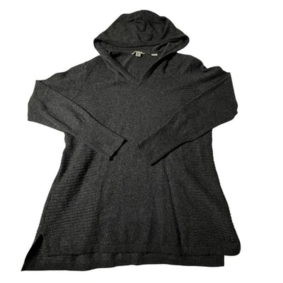 Royal Robbins Sweater Women XL Gray Merino Wool Linen Hooded Rockcraft Pullover - Image 1 of 4