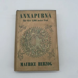 Annapurna. The First 8,000 metre Peak - Maurice Herzog: - 1954- HB/DJ - Picture 1 of 19