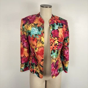Kasper Separates Womens Size 6 Career Bright Colorful Floral Blazer Jacket - Picture 1 of 8