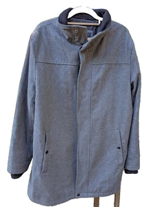 Structure Coat Mens Size M Recycled Wool Blend Long Overcoat Outdoors Timeless - Picture 1 of 7